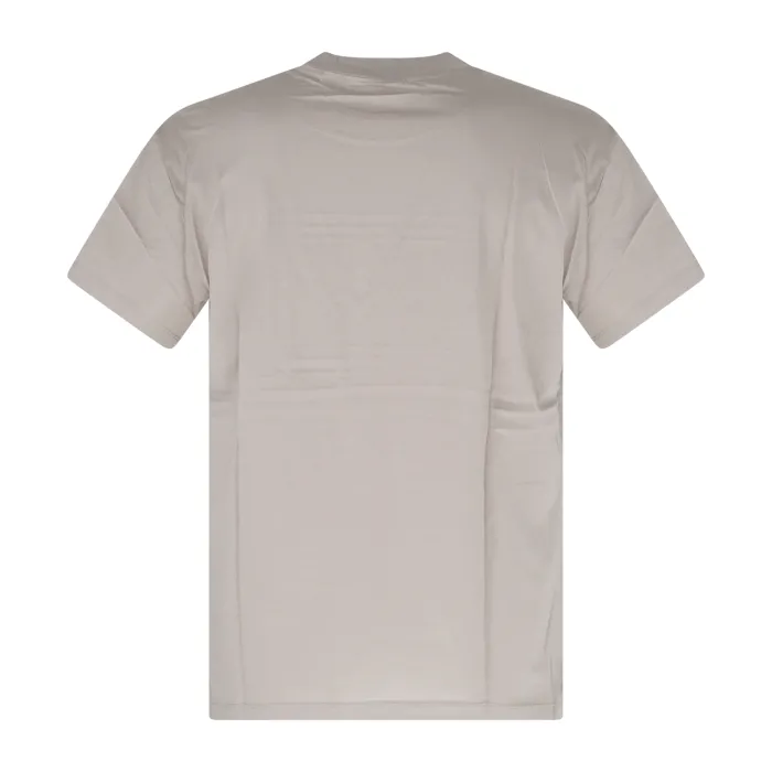 Armani Exchange - T-shirt beige con ricamo logo centrale per uomo | xm000358
