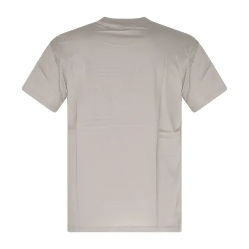 Armani Exchange - T-shirt beige con ricamo logo centrale per uomo | xm000358