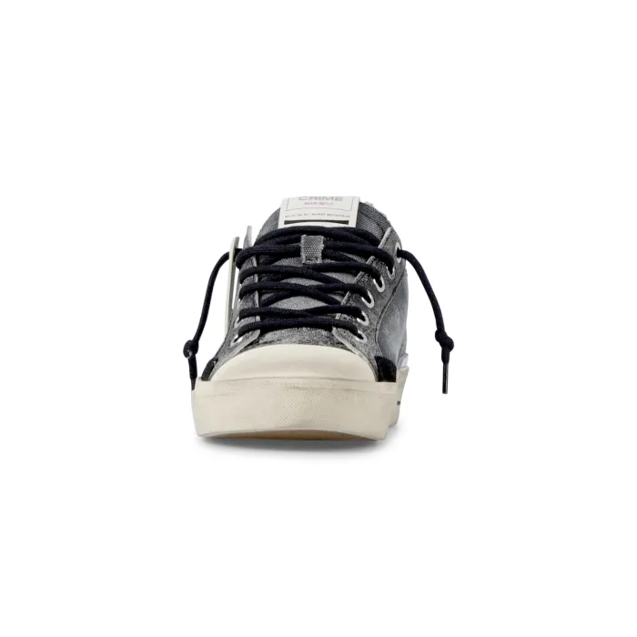 Crime London - Sneakers nera in tessuto e dettagli in suede nero per uomo |