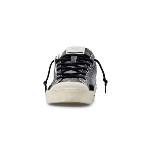 Crime London - Sneakers nera in tessuto e dettagli in suede nero per uomo |