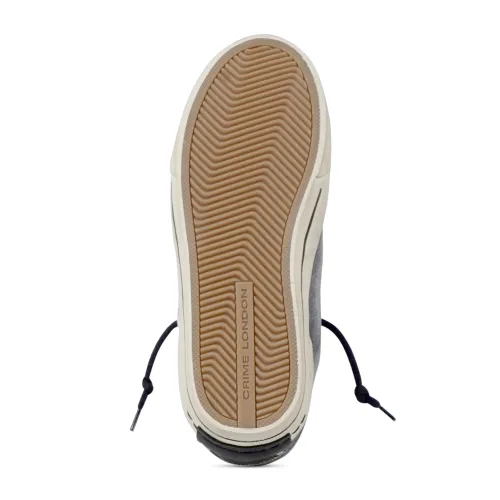 Crime London - Sneakers nera in tessuto e dettagli in suede nero per uomo |