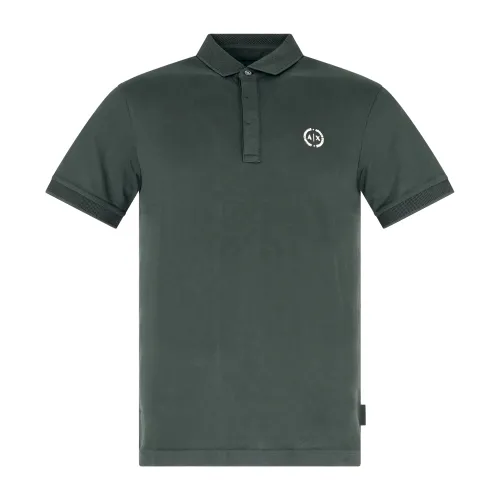 Armani Exchange - Polo verde maniche corte slim in piquet per uomo | 8nzf91