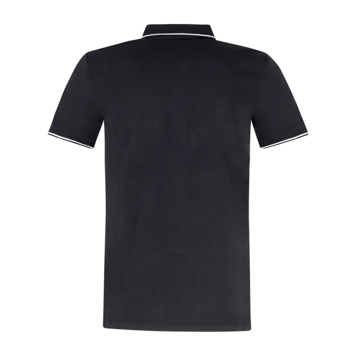 Armani Exchange - Polo nera con stampa logo sul fronte per uomo | 8nzf71 zjh2z