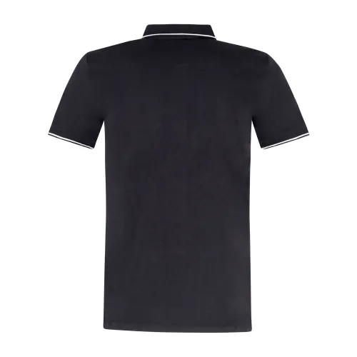 Armani Exchange - Polo nera con stampa logo sul fronte per uomo | 8nzf71 zjh2z