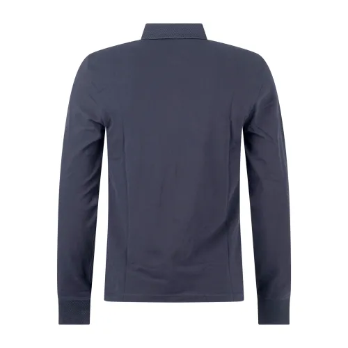 Armani Exchange - Polo blu maniche lunghe slim fit per uomo | 8nzf79 zj81z 1510