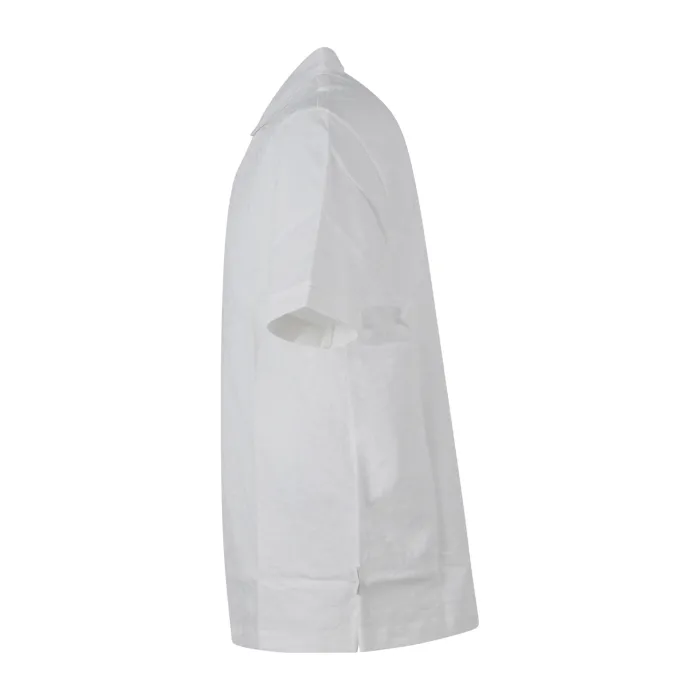Armani Exchange - Polo bianca maniche corte con logo allover tono su tono