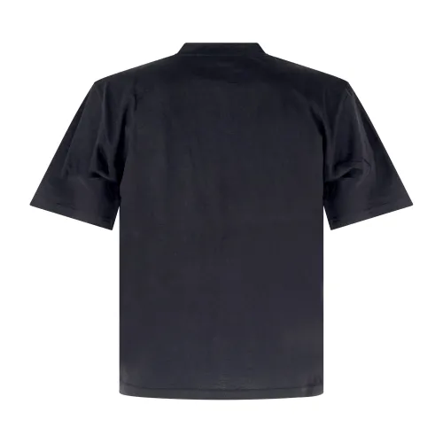 Officina36 - T-shirt nera manica corta con taschino sul petto per uomo | cupf33