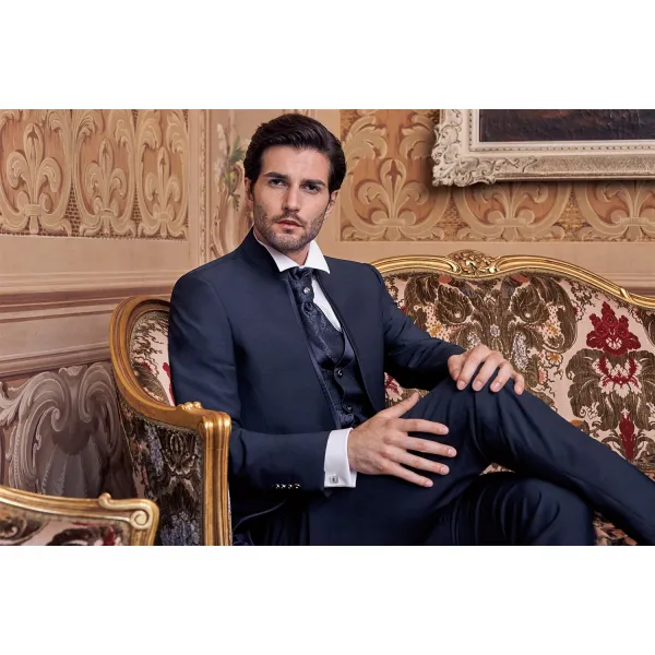 Lubiam 1911 Cerimonia - Abito coreano blu per uomo |  2