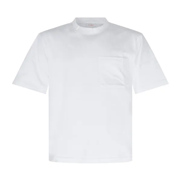 Officina36 - T-shirt bianca manica corta con taschino sul petto per uomo |