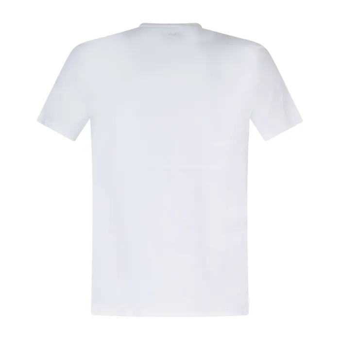 Armani Exchange - T-shirt bianca con stampa logo gommato sul petto per uomo |