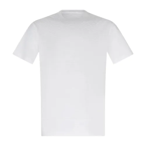 Armani Exchange - T-shirt bianca con logo allover tono su tono per uomo |