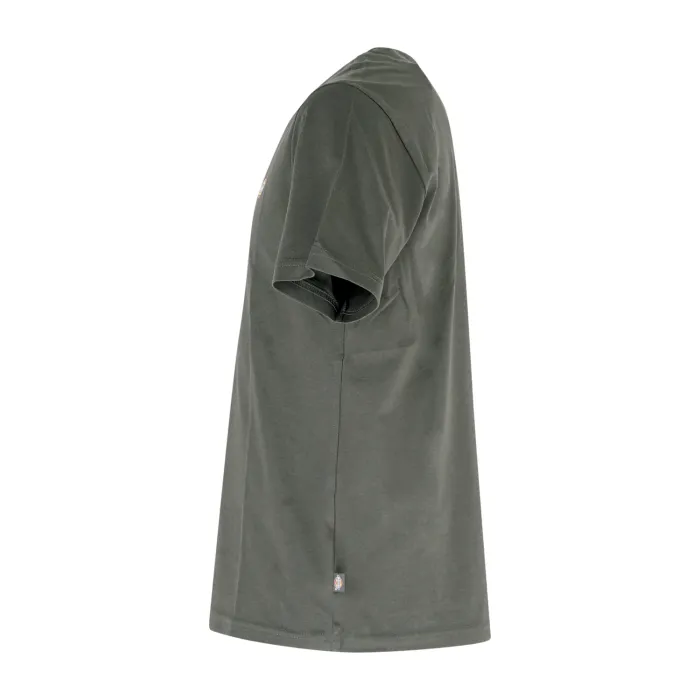 Dickies - T-shirt verde con stampa logo sul fronte per uomo | dk0a4xdbogx1