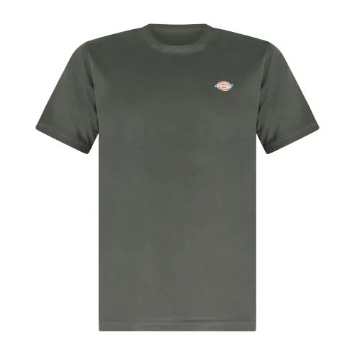 Dickies - T-shirt verde con stampa logo sul fronte per uomo | dk0a4xdbogx1