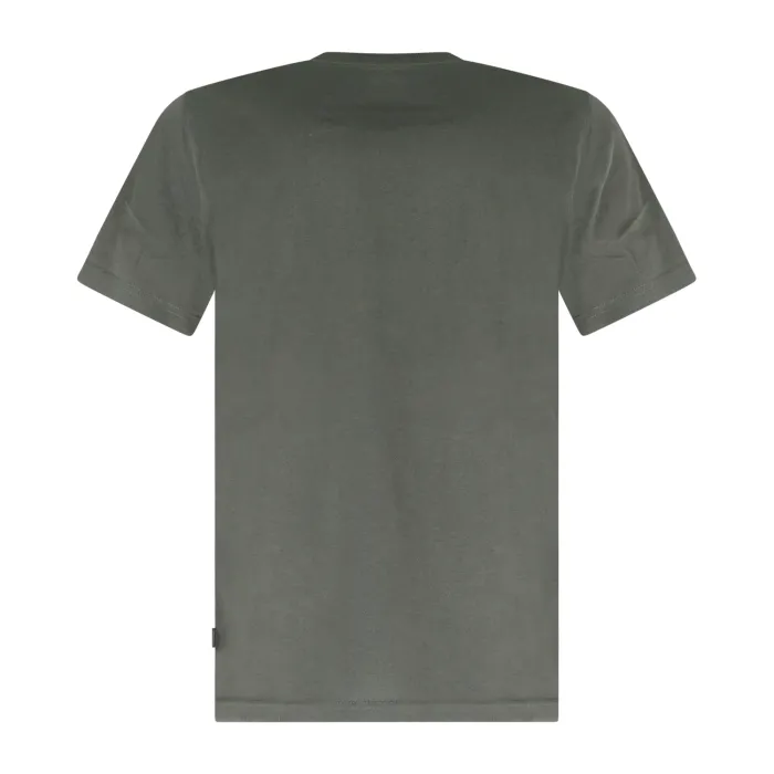 Dickies - T-shirt verde con stampa logo sul fronte per uomo | dk0a4xdbogx1