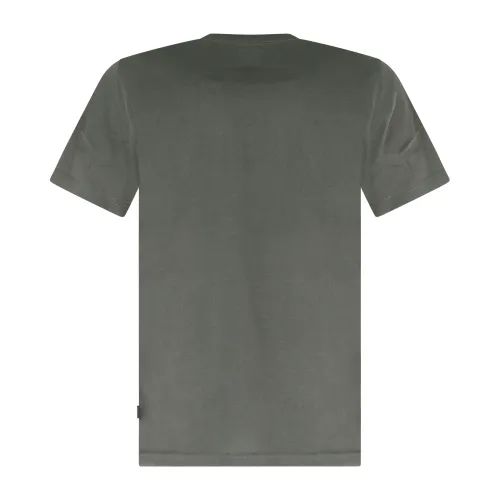 Dickies - T-shirt verde con stampa logo sul fronte per uomo | dk0a4xdbogx1
