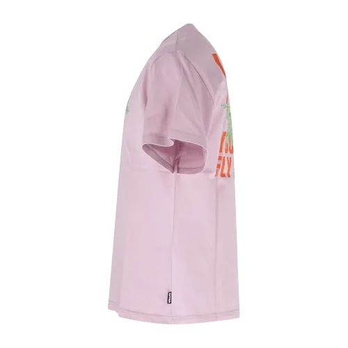 Iuter - T-shirt rosa con stampa logo fronte e retro per uomo | 25sits11 palepink