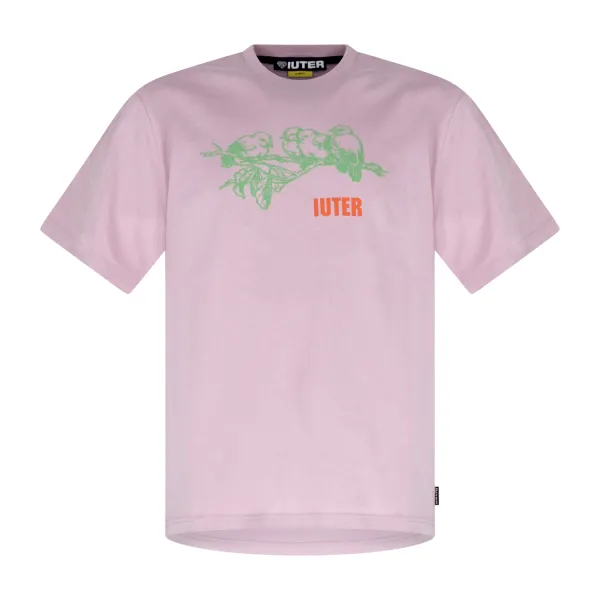 Iuter - T-shirt rosa con stampa logo fronte e retro per uomo | 25sits11 palepink 2