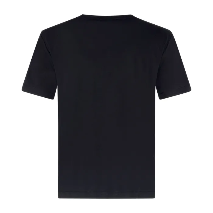 Officina36 - T-shirt nero manica corta in Tencel per uomo | cupf29 nero