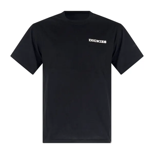 Dickies - T-shirt nero con stampa logo sul fronte e sul retro per uomo | 2