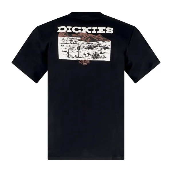 Dickies - T-shirt nero con stampa logo sul fronte e sul retro per uomo |