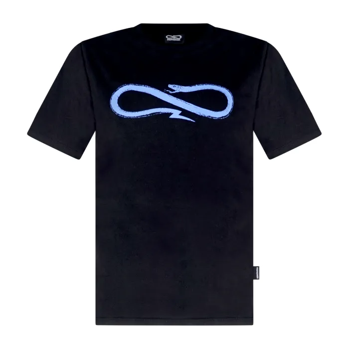 Propaganda - T-shirt nera Logo Classic manica corta con stampa logo fronte
