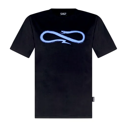 Propaganda - T-shirt nera Logo Classic manica corta con stampa logo fronte