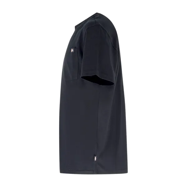 Dickies - T-shirt nera in cotone con patch logo sul taschino per uomo | 2