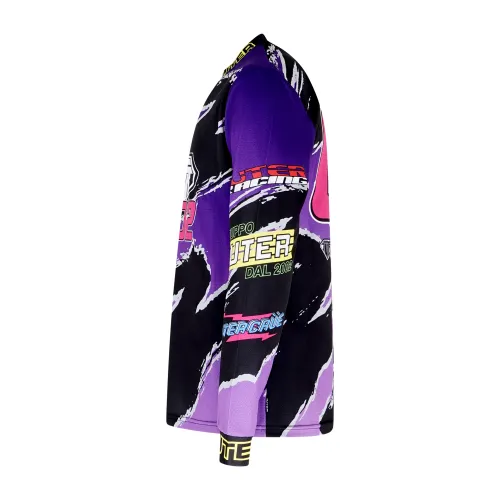 Iuter - T-shirt multicolore con tessuto performante stile motocross per uomo |
