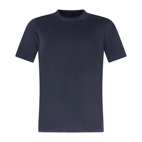 People of Shibuya - T-shirt blu manica corta in filo di scozia per uomo | shiko