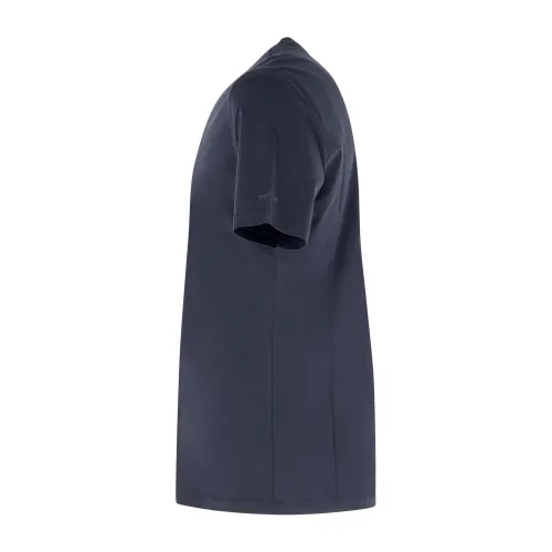 People of Shibuya - T-shirt blu manica corta in filo di scozia per uomo | shiko