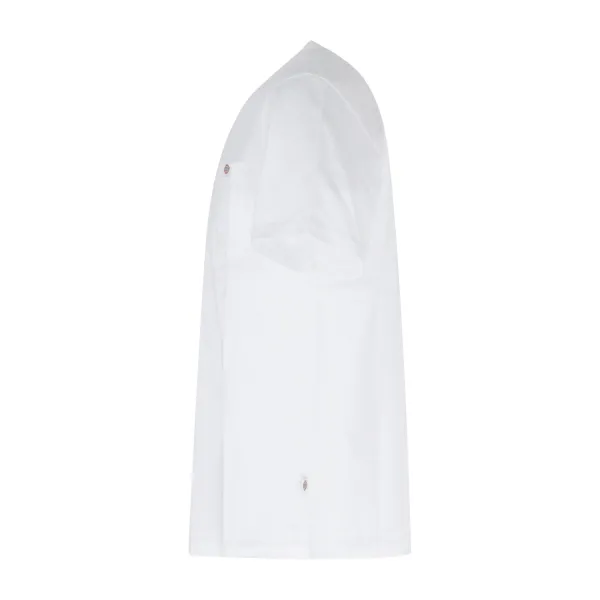 Dickies - T-shirt bianca in cotone con patch logo sul taschino per uomo | 2