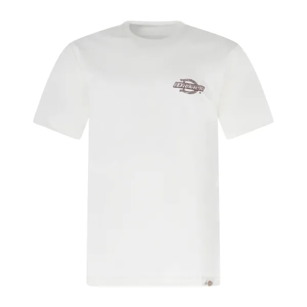 Dickies - T-shirt bianca con stampa logo sul fronte e sul retro per uomo | 2