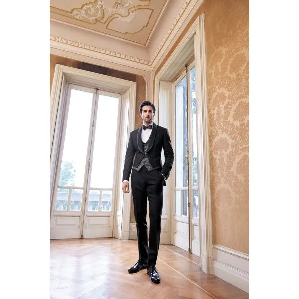 Lubiam 1911 Cerimonia - Abito tight nero per uomo | 