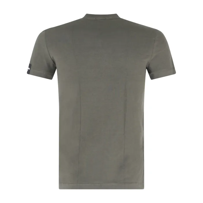 Dsquared2 - T-shirt verde manica corta con patch logo sulla manica per uomo |
