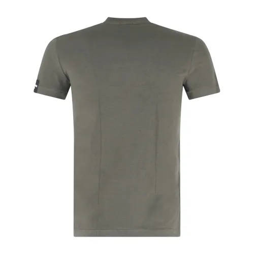Dsquared2 - T-shirt verde manica corta con patch logo sulla manica per uomo |
