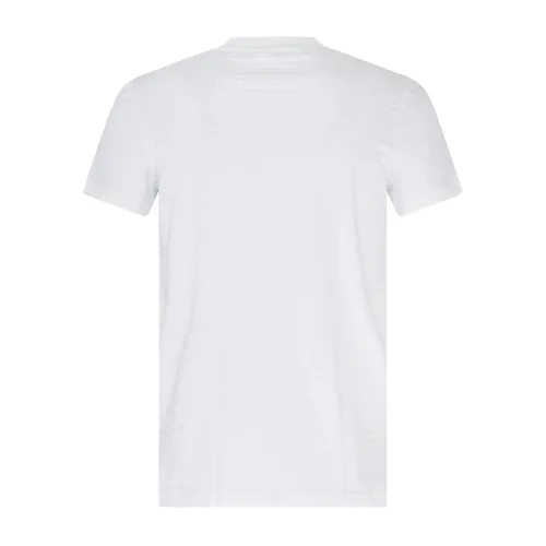 Dsquared2 - T-shirt bianca manica corta con logo allover per uomo | d9m205510