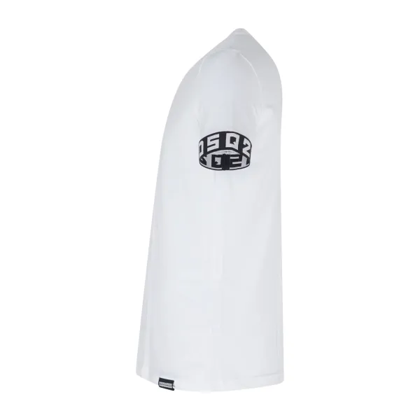 Dsquared2 - T-shirt bianca manica corta con banda logo gotica sulla manica per 2
