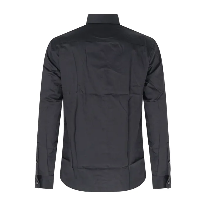 Armani Exchange - Camicia nera con logo ricamato sul fronte per uomo | xm000339