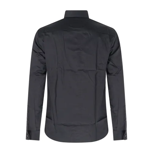 Armani Exchange - Camicia nera con logo ricamato sul fronte per uomo | xm000339