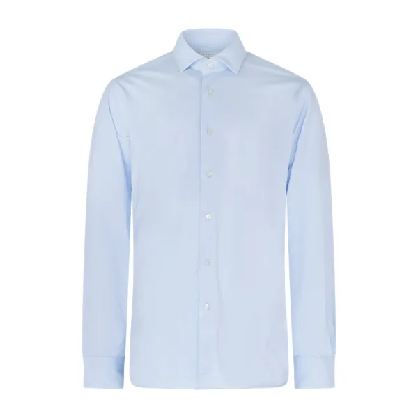 Xacus - Camicia celeste in tessuto tecnico tailor fit per uomo | 558ml 11460.002