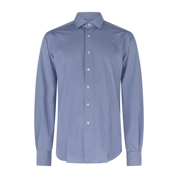 Xacus - Camicia blu armaturata in tessuto tecnico evolution fit per uomo |
