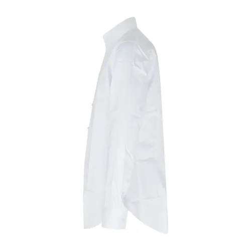 Xacus - Camicia bianca in cotone con collo coreano Tailor fit per uomo | 541ml
