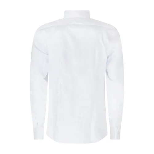 Xacus - Camicia bianca in cotone con collo coreano Tailor fit per uomo | 541ml
