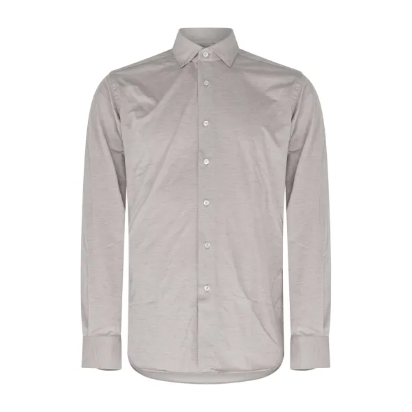 Xacus - Camicia beige in jersey active tailor fit per uomo | act558ml 81615005