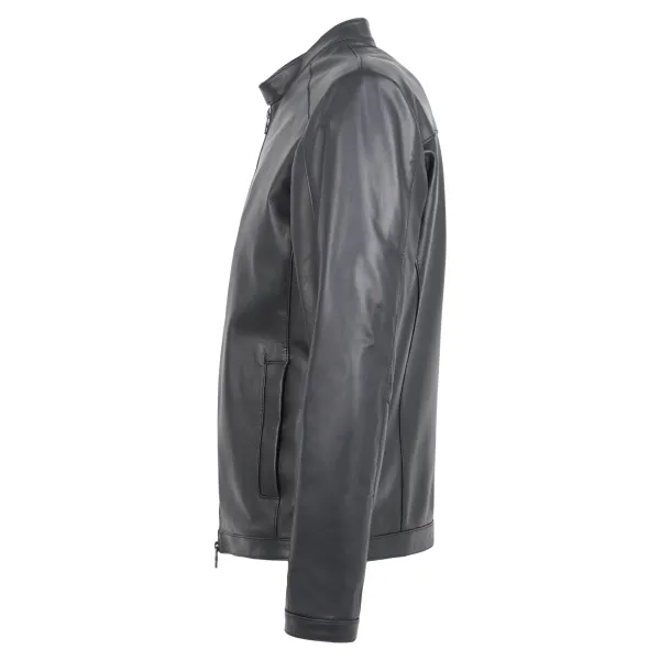 Masterpelle - Giubbotto nero coreano in pelle per uomo | mp771-np nero 2