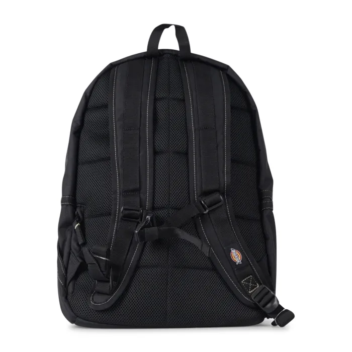 Dickies - Zaino nero con patch logo e scomparto con cordino elastico per uomo |