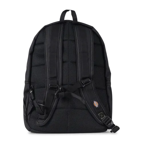 Dickies - Zaino nero con patch logo e scomparto con cordino elastico per uomo |