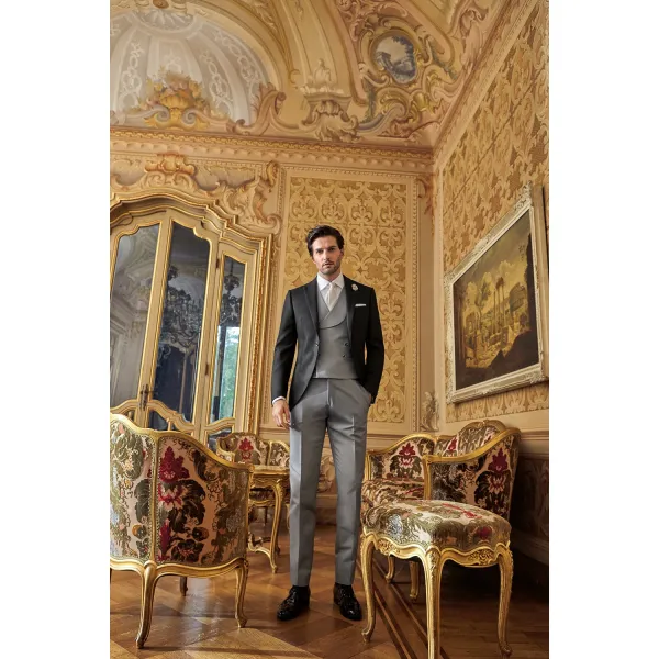 Lubiam 1911 Cerimonia - Abito tight nero per uomo | 