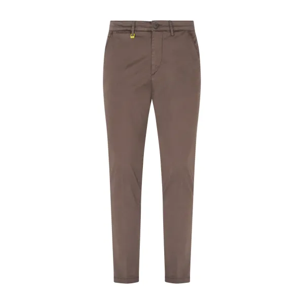 Luca Bertelli - Pantalone marrone tasca a filo skinny fit per uomo | p1600skin