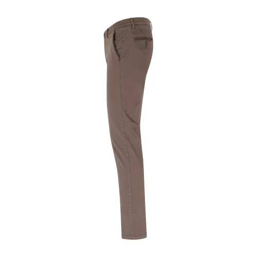 Luca Bertelli - Pantalone marrone tasca a filo skinny fit per uomo | p1600skin